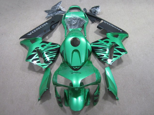2007-2008 Vert Noir Honda CBR600RR Carénage Moto 2007-2008 Vert Noir Honda CBR600RR Carénage Moto