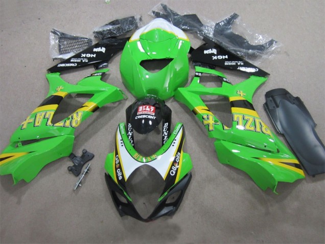 2007-2008 Vert Rizla Q8 Oils Suzuki GSXR 1000 Carénage Moto 2007-2008 Vert Rizla Q8 Oils Suzuki GSXR 1000 Carénage Moto