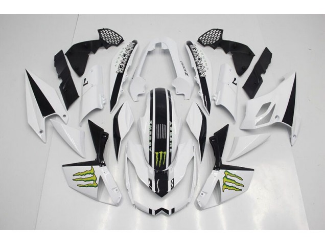 2007-2009 Blanc Kawasaki Z1000 Carénage Moto 2007-2009 Blanc Kawasaki Z1000 Carénage Moto