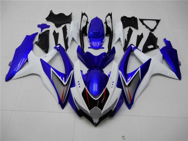 2008-2010 Blanc Bleu Suzuki GSXR 600/750 Carénage Moto 2008-2010 Blanc Bleu Suzuki GSXR 600/750 Carénage Moto