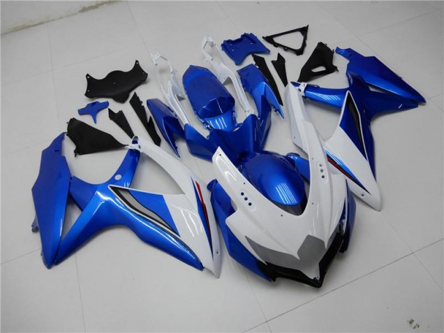 2008-2010 Blanc Bleu Suzuki GSXR 600/750 Carénages Moto 2008-2010 Blanc Bleu Suzuki GSXR 600/750 Carénages Moto