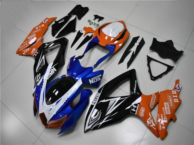 2008-2010 Bleu Orange Suzuki GSXR 600/750 Carénage Moto 2008-2010 Bleu Orange Suzuki GSXR 600/750 Carénage Moto