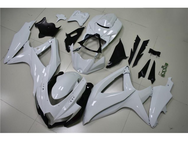 2008-2010 Brillant Blanc Suzuki GSXR 600/750 Carénage Moto 2008-2010 Brillant Blanc Suzuki GSXR 600/750 Carénage Moto