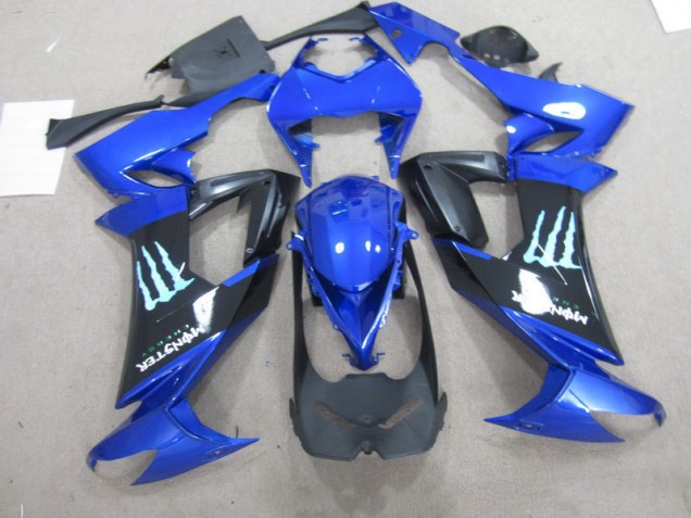 2008-2010 Noir Bleu Monster Kawasaki ZX10R Carénage Moto 2008-2010 Noir Bleu Monster Kawasaki ZX10R Carénage Moto
