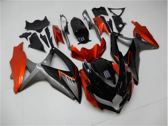 2008-2010 Noir Orange Gris Suzuki GSXR 600/750 Carénage Moto 2008-2010 Noir Orange Gris Suzuki GSXR 600/750 Carénage Moto