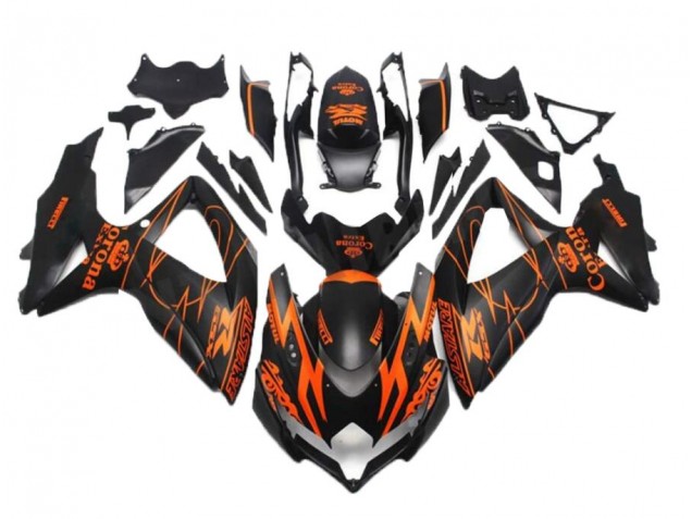 2008-2010 Noir Orange Suzuki GSXR 600/750 Carénage Moto 2008-2010 Noir Orange Suzuki GSXR 600/750 Carénage Moto