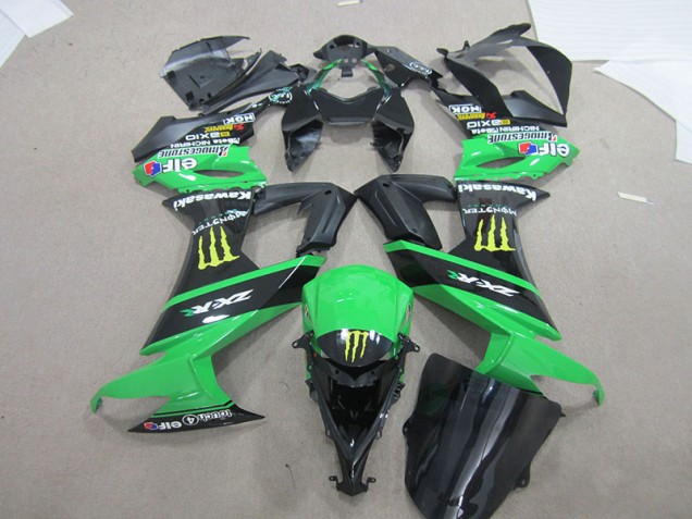2008-2010 Noir Vert Monster Kawasaki ZX10R Carénage Moto 2008-2010 Noir Vert Monster Kawasaki ZX10R Carénage Moto