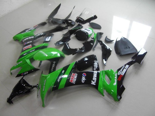 2008-2010 Vert Noir Kick Kawasaki ZX10R Carénage Moto 2008-2010 Vert Noir Kick Kawasaki ZX10R Carénage Moto