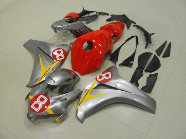 2008-2011 Argent Rouge 8 Honda CBR1000RR Carénage Moto 2008-2011 Argent Rouge 8 Honda CBR1000RR Carénage Moto