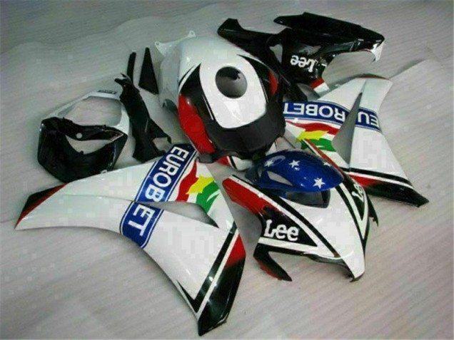 2008-2011 Blanc Bleu Rouge Eurobet Lee Honda CBR1000RR Carénage Moto 2008-2011 Blanc Bleu Rouge Eurobet Lee Honda CBR1000RR Carénage Moto
