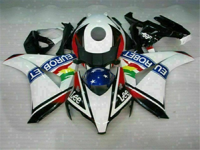 2008-2011 Blanc Bleu Rouge Eurobet Lee Honda CBR1000RR Carénage Moto 2008-2011 Blanc Bleu Rouge Eurobet Lee Honda CBR1000RR Carénage Moto