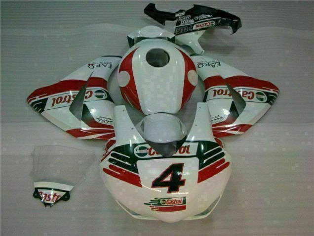 2008-2011 Blanc Castrol 4 Honda CBR1000RR Carénage Moto 2008-2011 Blanc Castrol 4 Honda CBR1000RR Carénage Moto