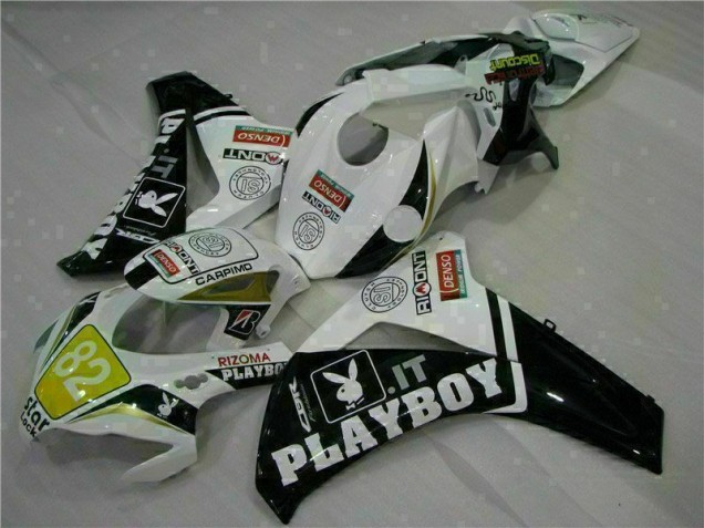 2008-2011 Blanc Noir Playboy Honda CBR1000RR Carénage Moto 2008-2011 Blanc Noir Playboy Honda CBR1000RR Carénage Moto