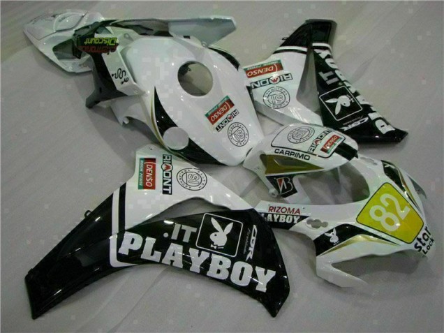 2008-2011 Blanc Noir Playboy Honda CBR1000RR Carénage Moto 2008-2011 Blanc Noir Playboy Honda CBR1000RR Carénage Moto