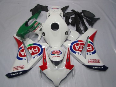 2008-2011 Blanc Rouge PATA Honda CBR1000RR Carénages Moto