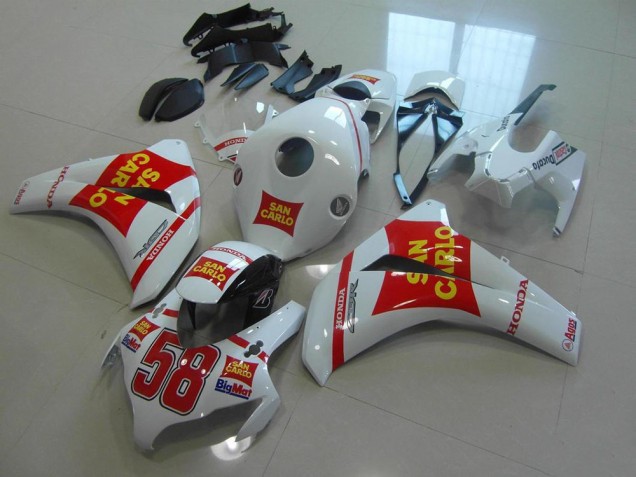 2008-2011 Blanc San Carlo Honda CBR1000RR Carénage Moto 2008-2011 Blanc San Carlo Honda CBR1000RR Carénage Moto