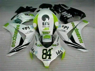 2008-2011 Blanc Vert Hannspree 84 Honda CBR1000RR Carénage Moto