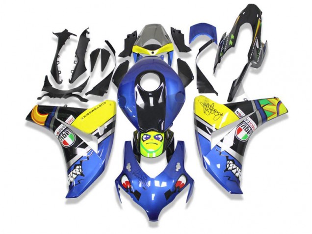 2008-2011 Bleu Requin Honda CBR1000RR Carénage Moto 2008-2011 Bleu Requin Honda CBR1000RR Carénage Moto