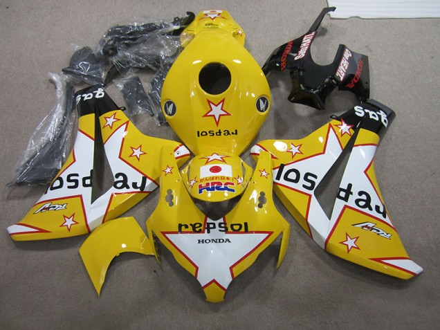 2008-2011 Jaune Repsol HRC Honda CBR1000RR Carénage Moto