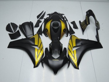 2008-2011 Noir Mat et Or Honda CBR1000RR Carénage Moto