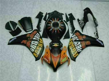 2008-2011 Orange Noir Honda CBR1000RR Carénage Moto