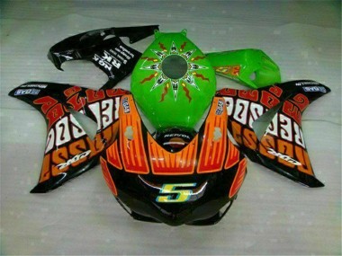 2008-2011 Vert Orange Honda CBR1000RR Carénage Moto