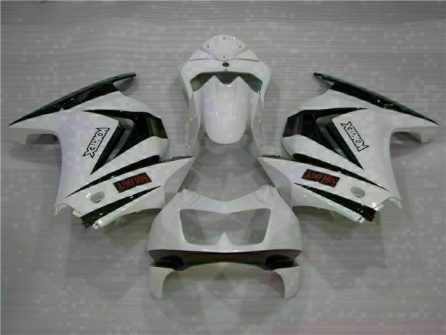 2008-2012 Blanc Noir Kawasaki EX250 Carénage Moto 2008-2012 Blanc Noir Kawasaki EX250 Carénage Moto