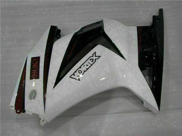 2008-2012 Blanc Noir Kawasaki EX250 Carénage Moto 2008-2012 Blanc Noir Kawasaki EX250 Carénage Moto