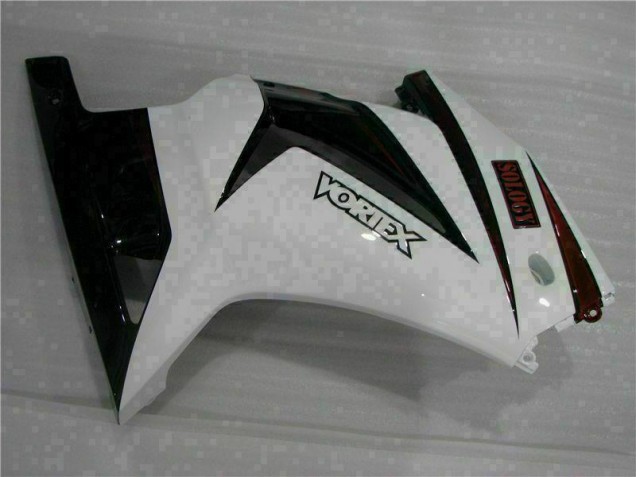 2008-2012 Blanc Noir Kawasaki EX250 Carénage Moto 2008-2012 Blanc Noir Kawasaki EX250 Carénage Moto