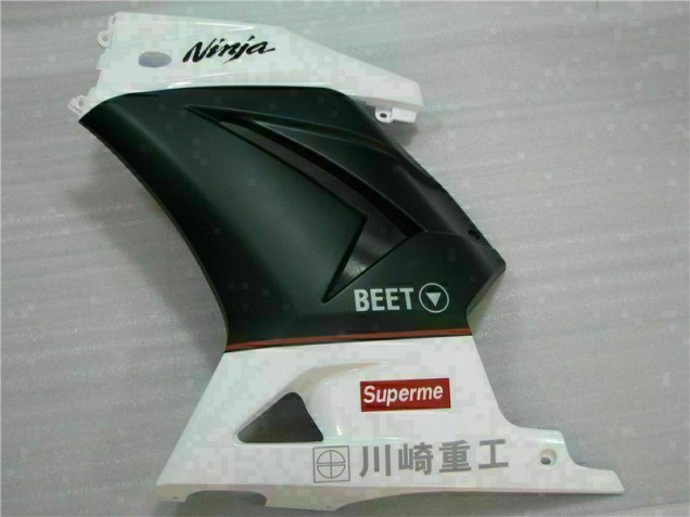 2008-2012 Blanc Noir Ninja 3M Kawasaki EX250 Carénage Moto 2008-2012 Blanc Noir Ninja 3M Kawasaki EX250 Carénage Moto