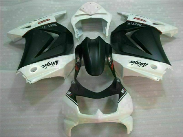 2008-2012 Blanc Noir Ninja 3M Kawasaki EX250 Carénage Moto 2008-2012 Blanc Noir Ninja 3M Kawasaki EX250 Carénage Moto