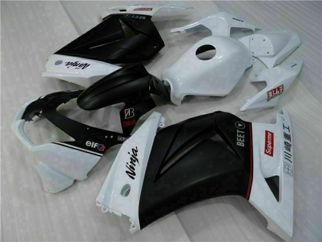 2008-2012 Blanc Noir Ninja Kawasaki EX250 Carénage Moto 2008-2012 Blanc Noir Ninja Kawasaki EX250 Carénage Moto