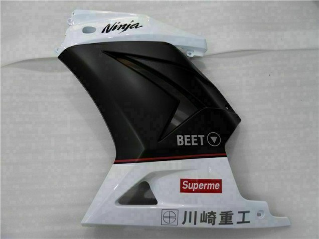 2008-2012 Blanc Noir Ninja Kawasaki EX250 Carénage Moto 2008-2012 Blanc Noir Ninja Kawasaki EX250 Carénage Moto