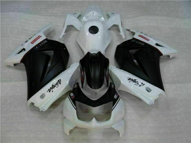 2008-2012 Blanc Noir Ninja Kawasaki EX250 Carénage Moto 2008-2012 Blanc Noir Ninja Kawasaki EX250 Carénage Moto
