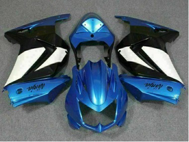 2008-2012 Bleu Blanc Noir Ninja Kawasaki EX250 Carénages Moto