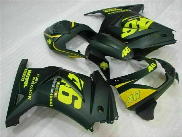 2008-2012 Noir Jaune 46 Kawasaki EX250 Carénage Moto 2008-2012 Noir Jaune 46 Kawasaki EX250 Carénage Moto