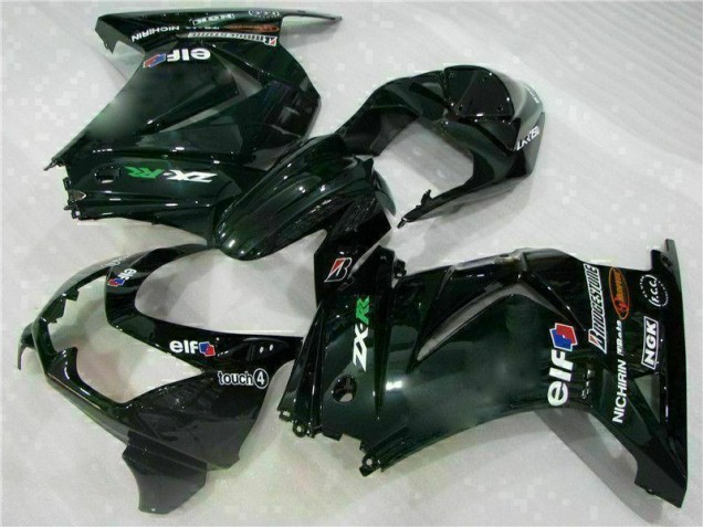 2008-2012 Noir Kawasaki EX250 Kit Carénages Motos Complet 2008-2012 Noir Kawasaki EX250 Kit Carénages Motos Complet