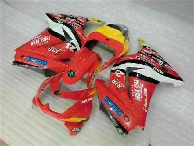 2008-2012 Rouge Jaune Kawasaki EX250 Carénage Moto 2008-2012 Rouge Jaune Kawasaki EX250 Carénage Moto