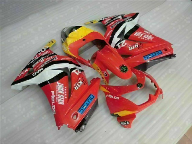 2008-2012 Rouge Jaune Kawasaki EX250 Carénage Moto 2008-2012 Rouge Jaune Kawasaki EX250 Carénage Moto