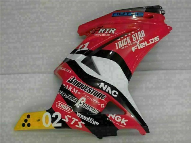 2008-2012 Rouge Jaune Kawasaki EX250 Carénage Moto 2008-2012 Rouge Jaune Kawasaki EX250 Carénage Moto