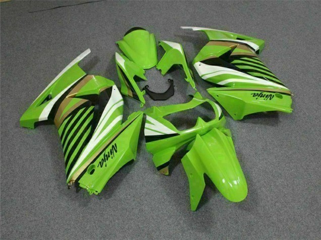 2008-2012 Vert Blanc Noir Ninja Kawasaki EX250 Carénage Moto 2008-2012 Vert Blanc Noir Ninja Kawasaki EX250 Carénage Moto
