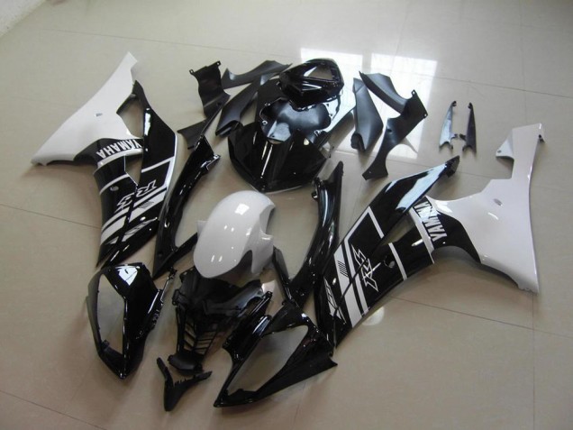 2008-2016 Blanc Noir Yamaha YZF R6 Carénage Moto 2008-2016 Blanc Noir Yamaha YZF R6 Carénage Moto