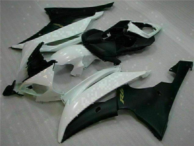 2008-2016 Blanc Noir Yamaha YZF R6 Carénages Moto 2008-2016 Blanc Noir Yamaha YZF R6 Carénages Moto