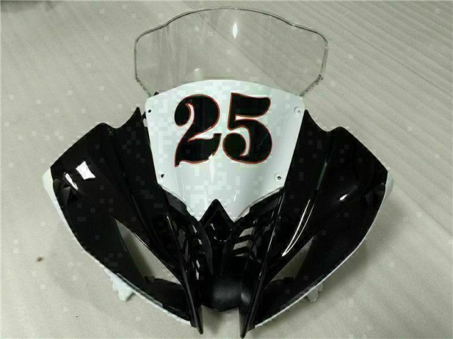 2008-2016 Blanc Noir Yamaha YZF R6 Kit Carénages Motos 2008-2016 Blanc Noir Yamaha YZF R6 Kit Carénages Motos