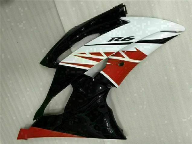 2008-2016 Blanc Noir Yamaha YZF R6 Kit Carénages Motos 2008-2016 Blanc Noir Yamaha YZF R6 Kit Carénages Motos