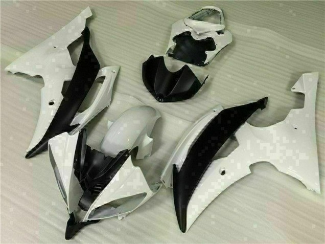 2008-2016 Blanc Noir Yamaha YZF R6 Kit Carénages Motos & Plastique 2008-2016 Blanc Noir Yamaha YZF R6 Kit Carénages Motos & Plastique