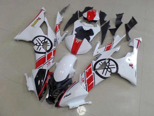 2008-2016 Blanc avec Big Yamaha Logo Yamaha YZF R6 Carénage Moto 2008-2016 Blanc avec Big Yamaha Logo Yamaha YZF R6 Carénage Moto