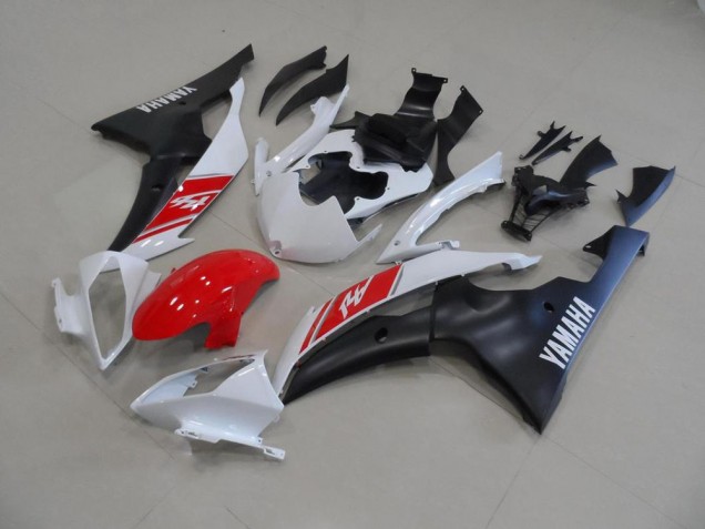 2008-2016 Blanc et Noir Mat Yamaha YZF R6 Carénage Moto 2008-2016 Blanc et Noir Mat Yamaha YZF R6 Carénage Moto