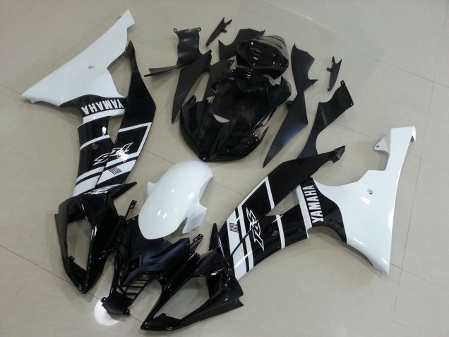 2008-2016 Blanc et Noir Yamaha YZF R6 Carénage Moto