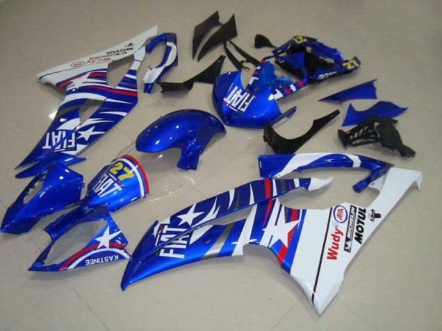 2008-2016 Bleu Blanc Fiat 27 Rouge Wudy Yamaha YZF R6 Carénage Moto 2008-2016 Bleu Blanc Fiat 27 Rouge Wudy Yamaha YZF R6 Carénage Moto